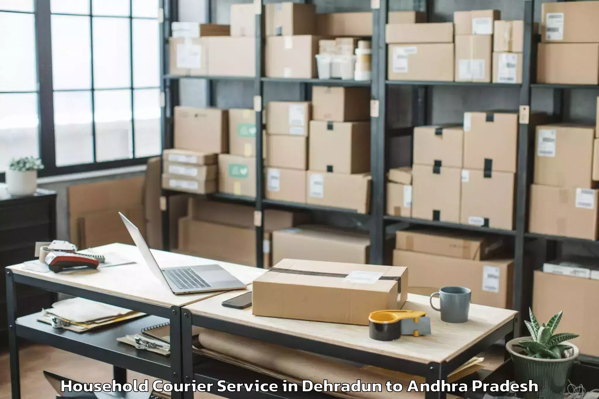 Reliable Dehradun to Tenali Household Courier